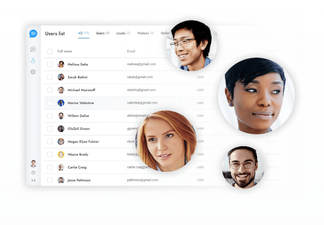 Solovera AI CRM gestione utenti intelligenza artificiale Italia - dashboard lista contatti lead e clienti per chatbot